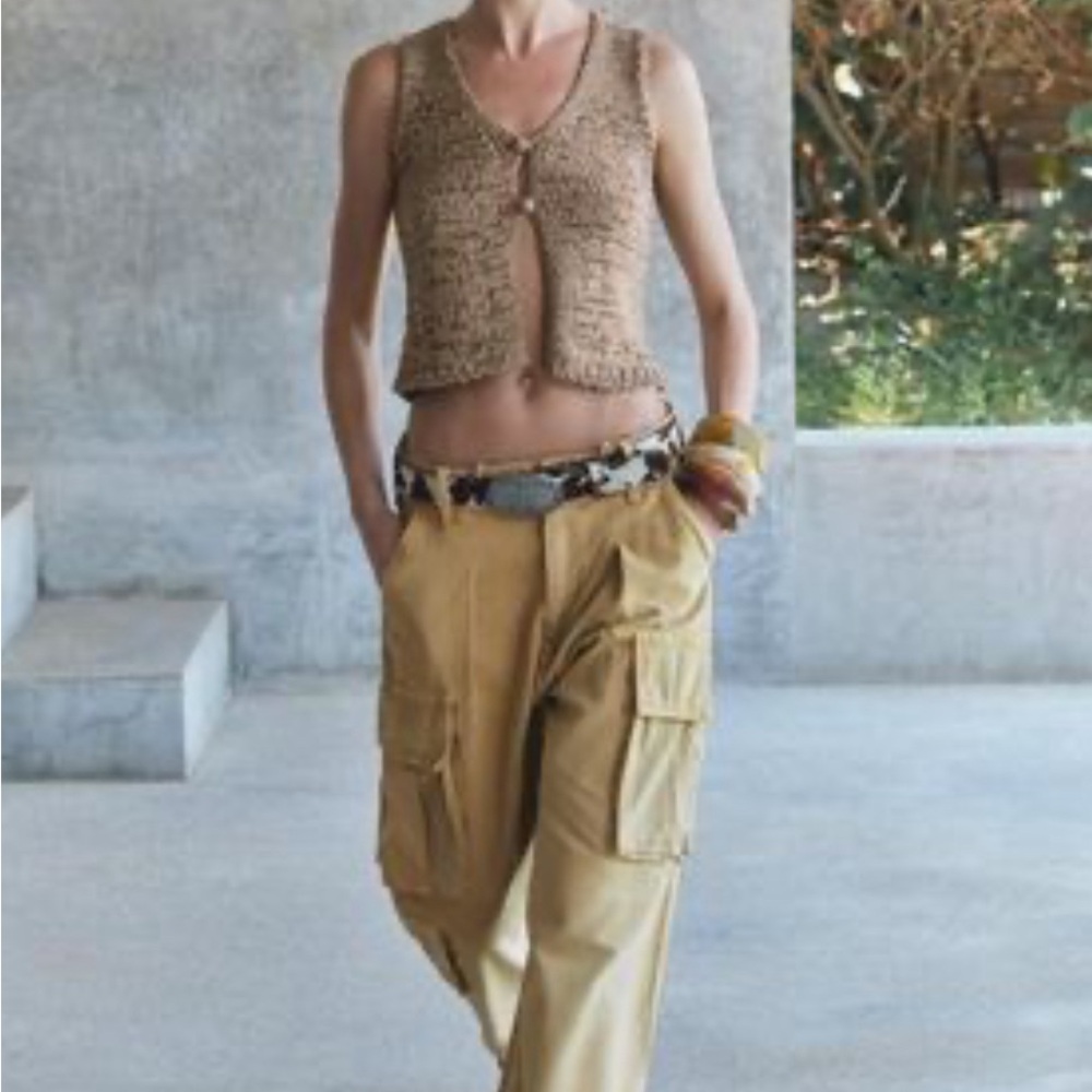 BNWT Loose fit cargo pants ZW collection Zara -4